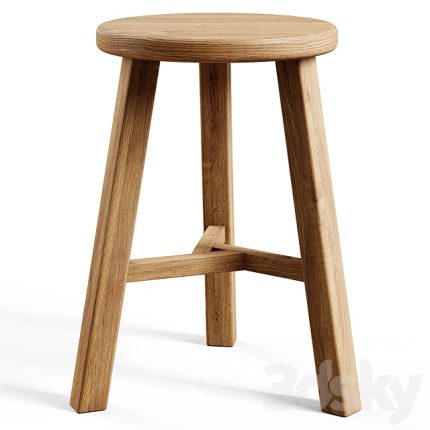 3dline -  Zara Home The Wood Stool00