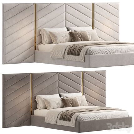 3dline - Albero bed with wide headboard 0