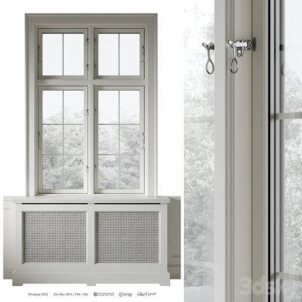 3dline - Classic window with radiator screen 005 0