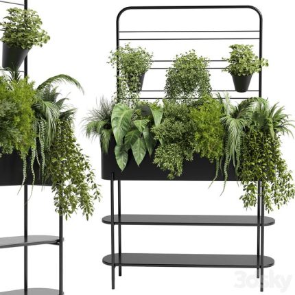 3dline - Collection Indoor plant 69 Auckland Black Metal Flower Box plant ivy fern pots 0