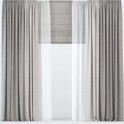 3dline - Curtains with tulle 0