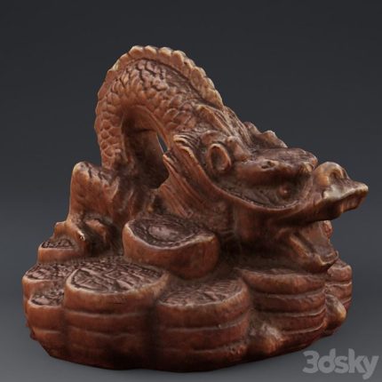 3dline - Dragon. Terracotta statuette 0