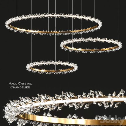 3dline - Halo Crystal Chandelier by Manooi 0