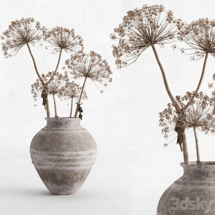 3dline - Hogweed in a clay vase 0