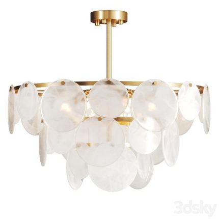 3dline - Smoked glass hanging disc chandelier JACKLYN 0