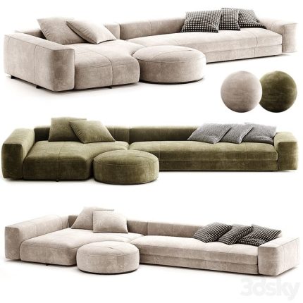 3dline - Yves Sofa By Minotti (3 color) 0