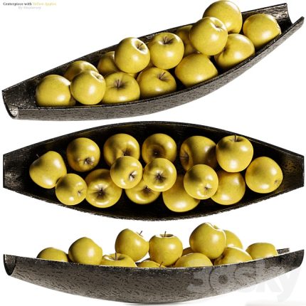3dline - Allegra Centerpiece Bowl with Yellow Apples