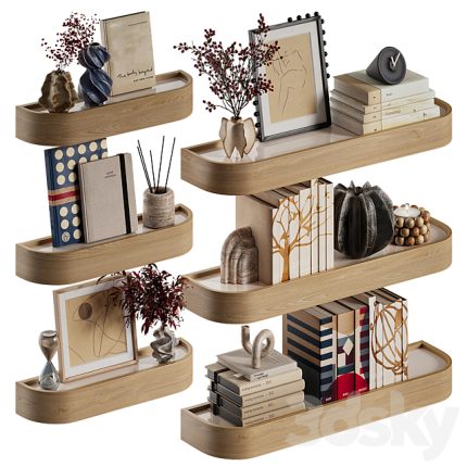 3dline - Shelves with Decorative Set