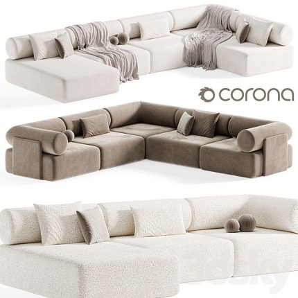 3dline -  CIPRIANI U SHAPED SOFA Modern By Lusso Living0