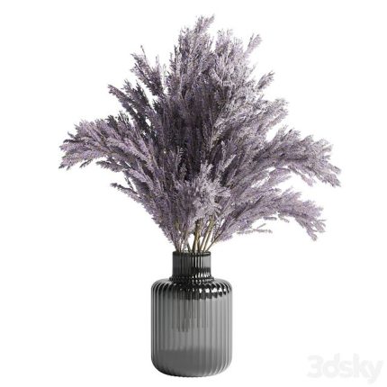 3dline - Bouquet dry lavender vase glass 0