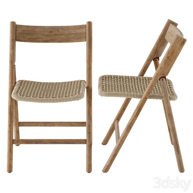 Kave home dandara wood folding chair 0