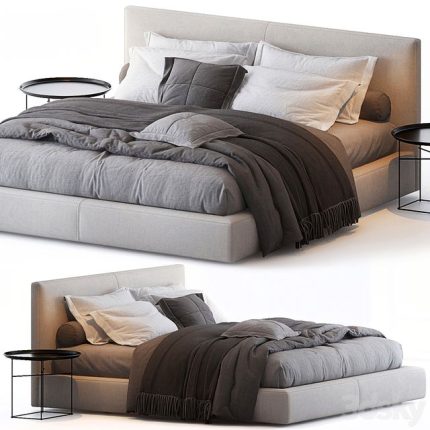 3dline - Richard bed by B&B Italia (with table FAT-FAT) 0