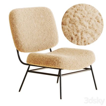 3dline - ZARA HOME FAUX SHEARLING CHAIR 0