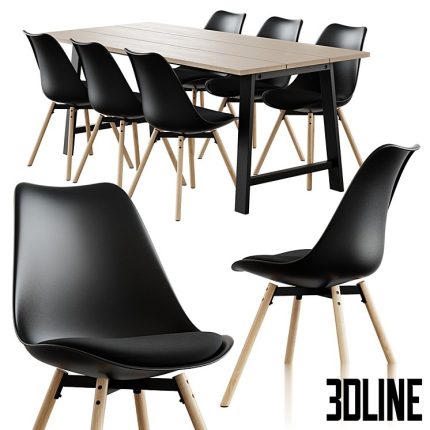 Jysk Kastrup Chair + Gadeskov Table 2(3dline.net)