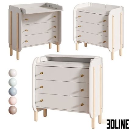 Baby Chipak Chest of drawers with changing board 0(3dline.net)