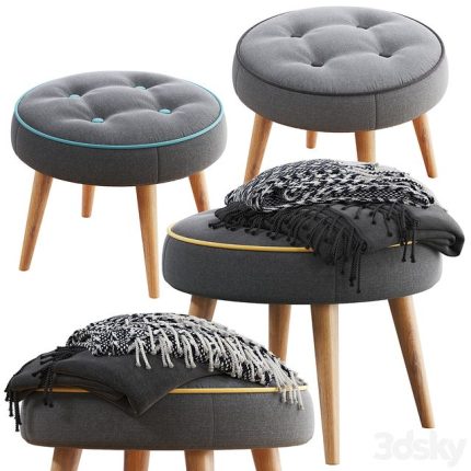 Belham Living Milo Mid-Century Modern Ottoman 00