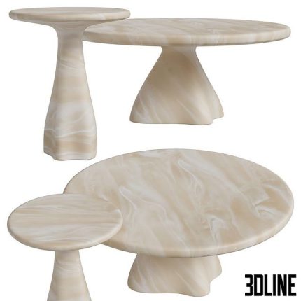 CB2 Espira Round Cream Tablets 0(3dline.net)