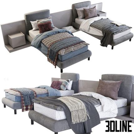 CLIFF bed Meridiani Designers Andrea Parisio 0(3dline.net)