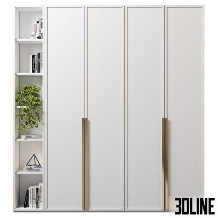 Cabinet with shelves 87 0(3dline.net)
