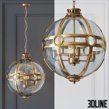 Chandelier Eichholtz Lantern Hagerty Brass 0(3dline.net)
