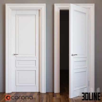 Classic wooden door(3dline.net)