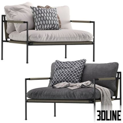 Coco Republic Malmo Outdoor Lounge Chair 0(3dline.net)