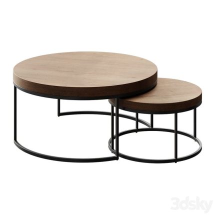 Coffee table Malcolm Round Nesting Coffee Tables 0(3dline.net)