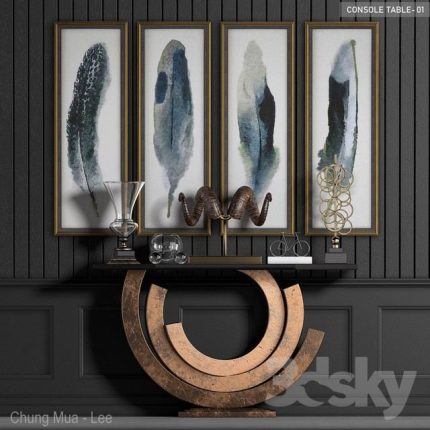 3dline - Contemporary Vintage Console Table 0