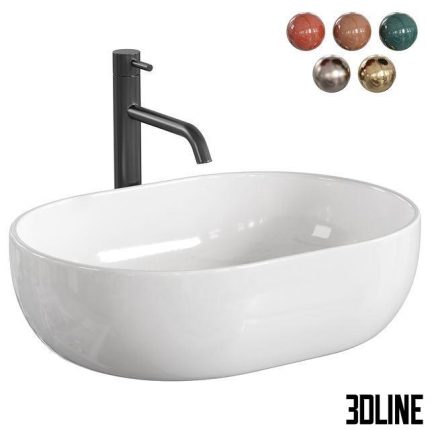 Countertop Basin Rea Amelia 48 0(3dline.net)