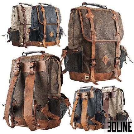 DAKOTA WAXED CANVAS COMMUTER BACKPACK 0(3dline.net)