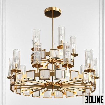 DECORATIVE TIERED GOLD CHANDELIER 0(3dline.net)