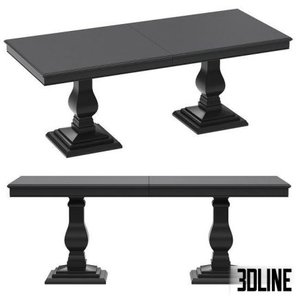 Dantone Home Rectangular folding dining table 0(3dline.net)