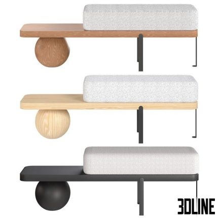 Designer banquette for the hallway in the style of Casa Padrino 0(3dline.net)