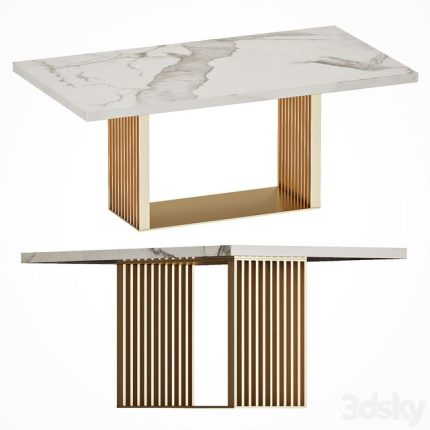 3dline - Dining table with marble top Linkoln Cazarina 0