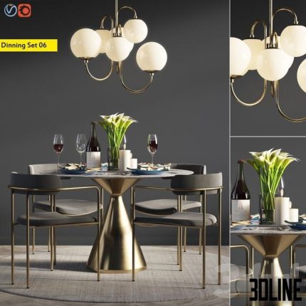 Dinning Set 06 0(3dline.net)