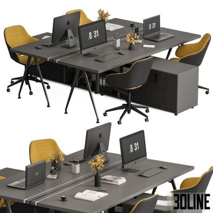 Employee Set – Office Furniture 380 0(3dline.net)