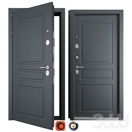 3dline - Entrance metal door Scandi 3 (Holz)