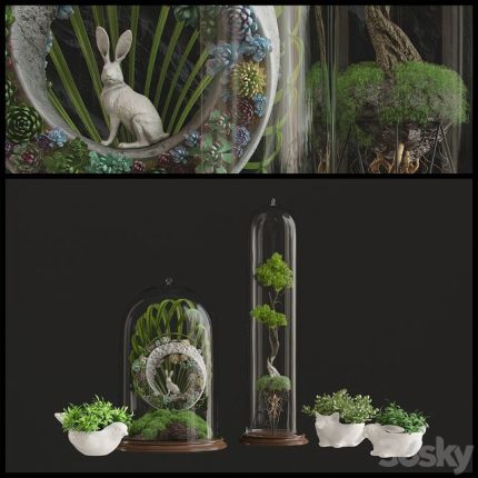 3dline - Florarium (with rabbit)