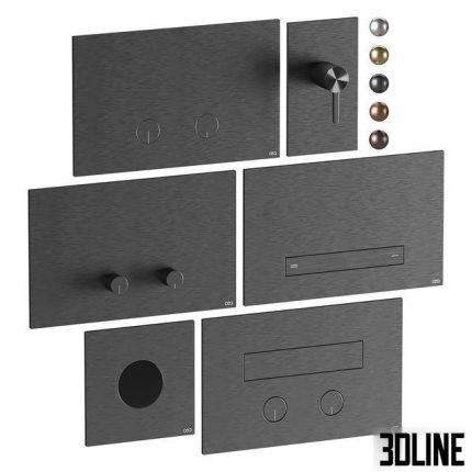 Flush buttons CEA set 01 0(3dline.net)