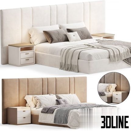 Futuro Bed with wide Headboard By Sensorsleep 0(3dline.net)