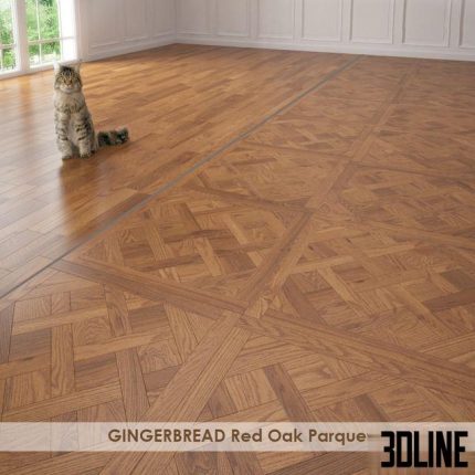 GINGERBREAD Red Oak Parquet Versailles 0(3dline.net)