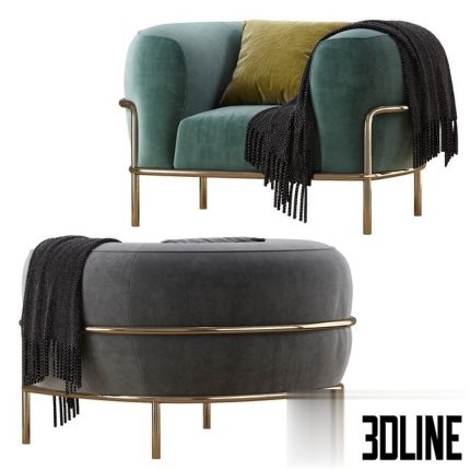 Gallotti & Radice Sophie Armchair 0(3dline.net)