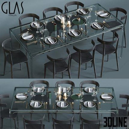 Glas Italia table set 0(3dline.net)