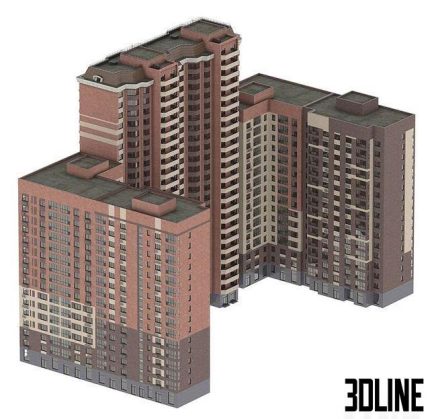 House building brick concrete 0(3dline.net)
