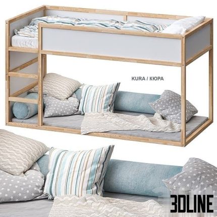KURA KURA Double bed 2 IKEA 0(3dline.net)