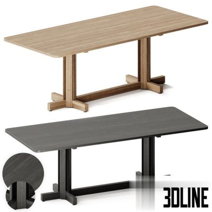 Kettal ALTAR Rectangular wooden dining table 0(3dline.net)