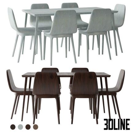 LISABO Table and ODGER Chair ikea 0(3dline.net)
