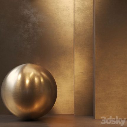 Metal Brass PBR Seamless 4k set06 0