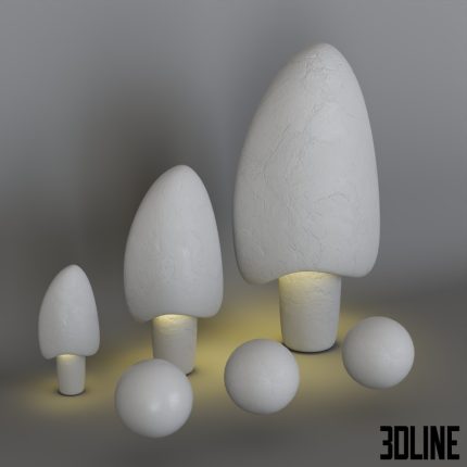 Mushroom lamp (3dline.net)