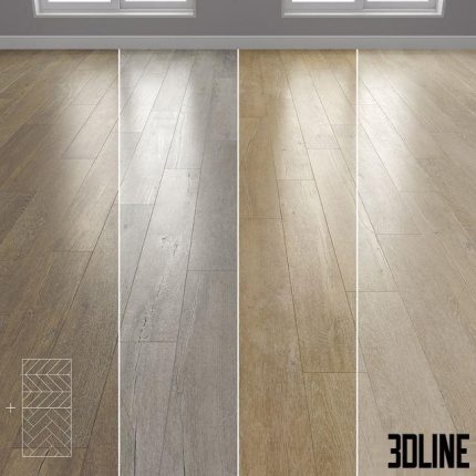 Parquet 4 colors Linear, herringbone, chevron setquad4 0(3dline.net)
